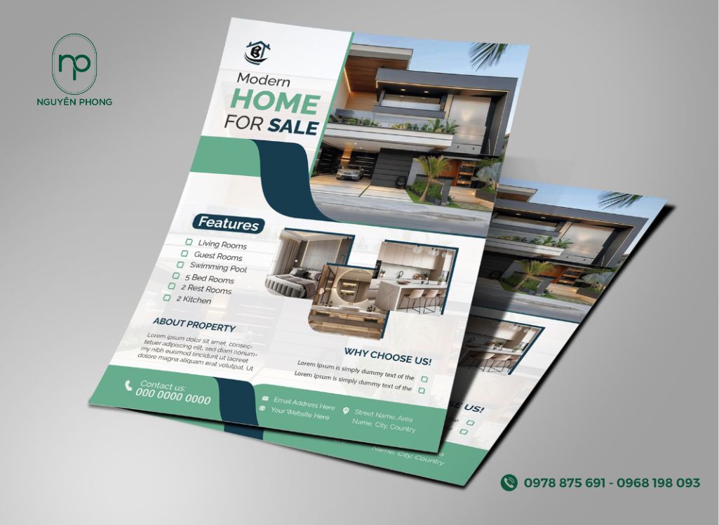 Kích thước tờ rơi bất động sản